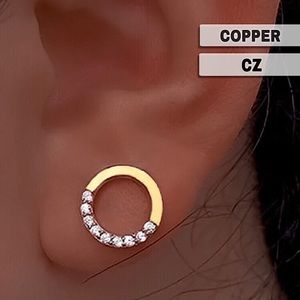 ⚜️𝟯𝟬%𝗢𝗙𝗙 𝗯𝘂𝗻𝗱𝗹𝗲𝘀 𝟯+⚜️ NEW CZ Circle Simple Stud Earrings